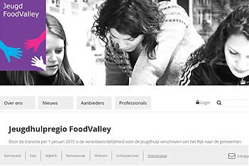 Printscreen website jeugdzorg regio FoodValley